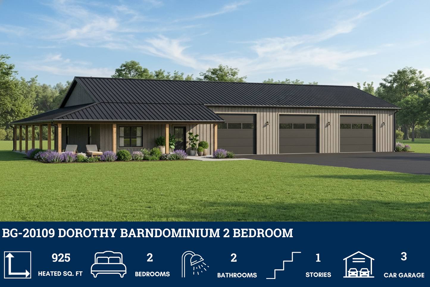 BG-20109 Dorothy Barndominium House Plan