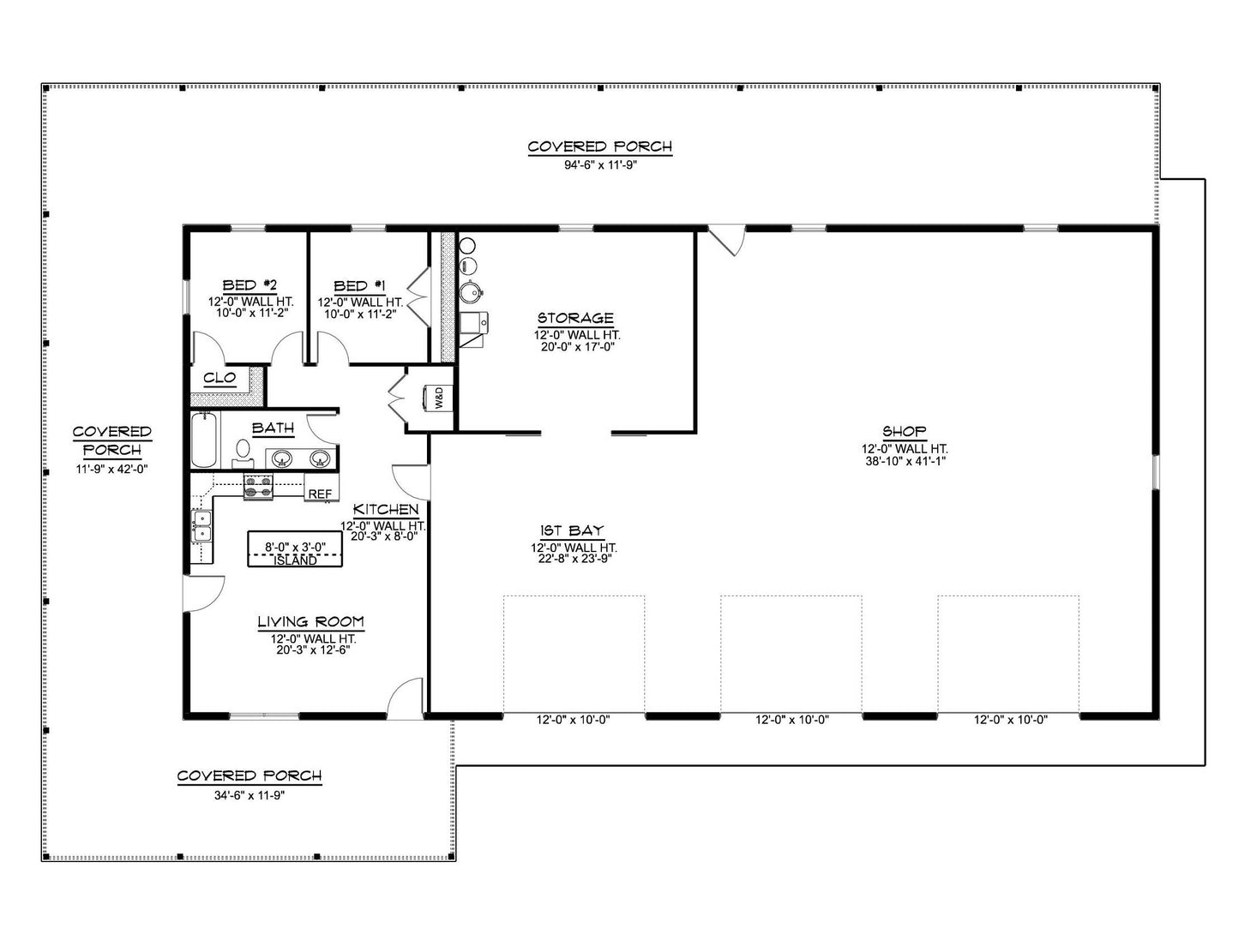 BG-20109 Dorothy Barndominium House Plan