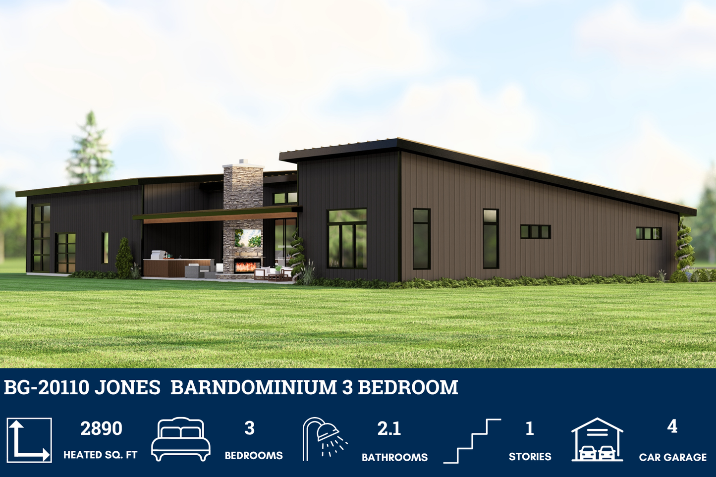 BG-20110 Jones Barndominium House Plan