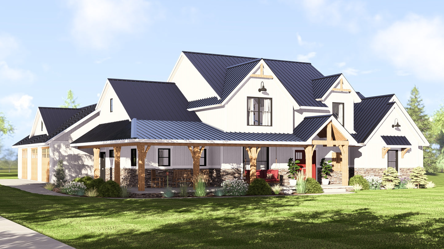 BG-20116 Blaine Barndominium House Plan