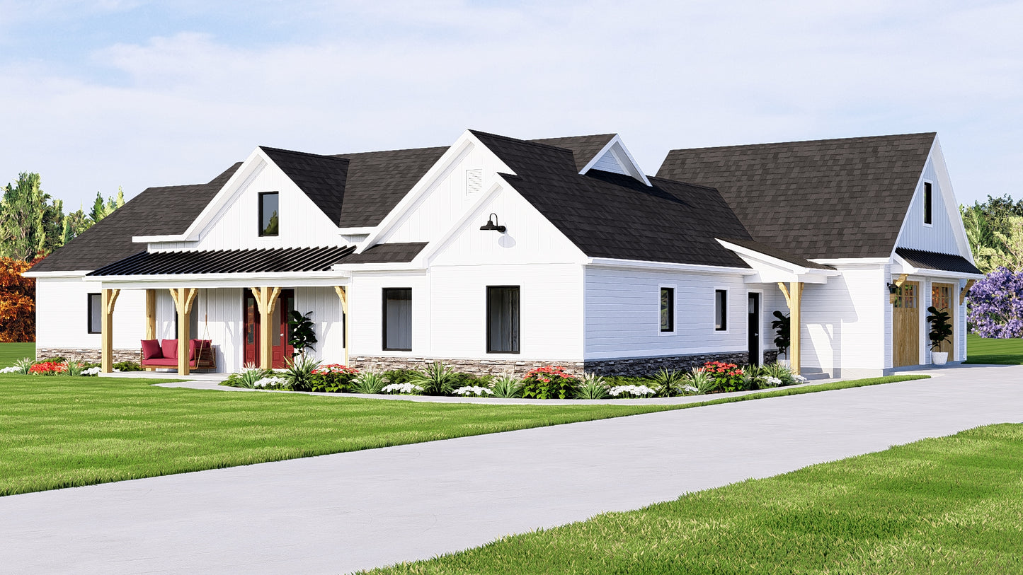 BG-20118 Hendrick Barndominium House Plan