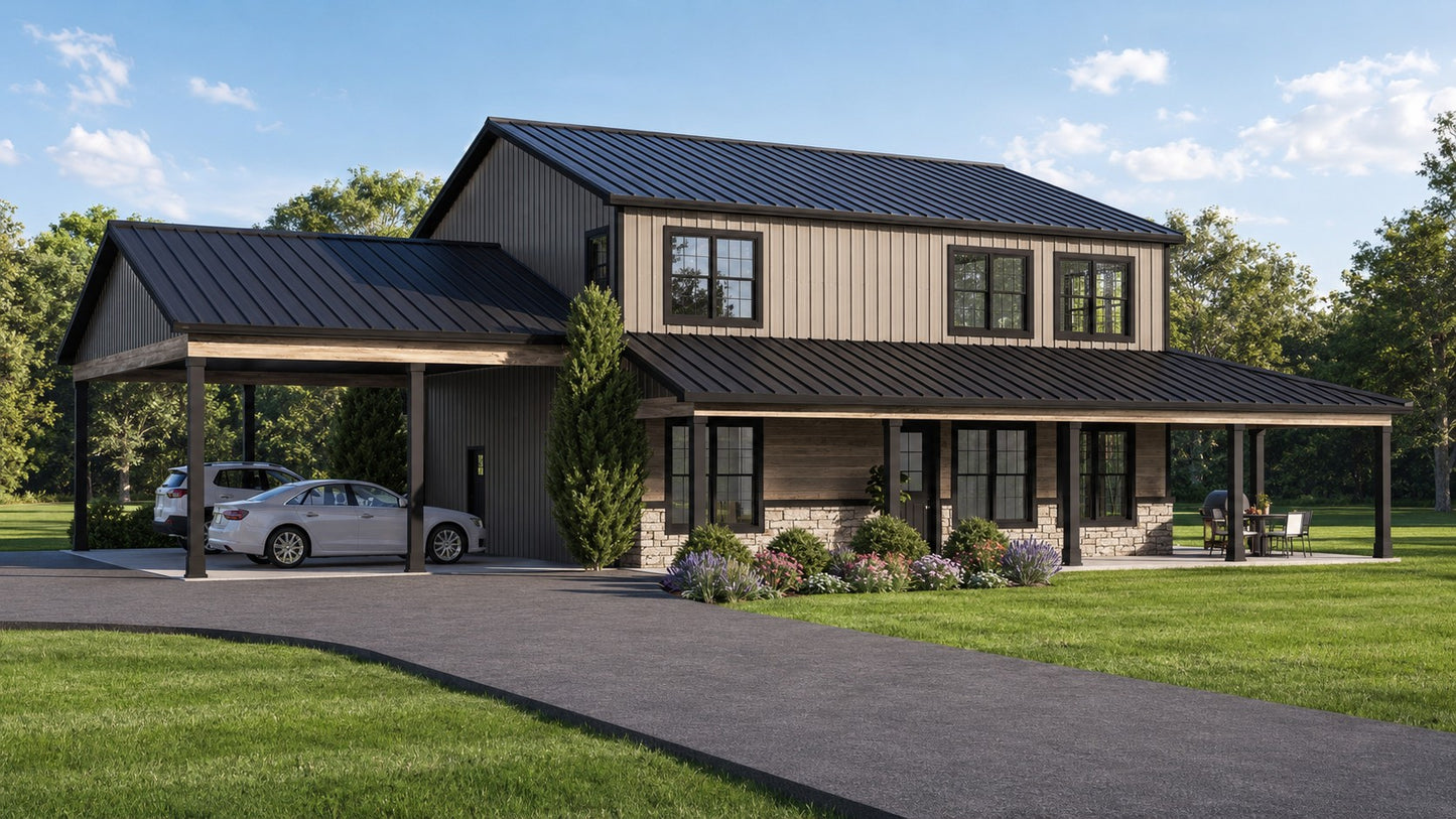 BG-20120 Morris Barndominium House Plan