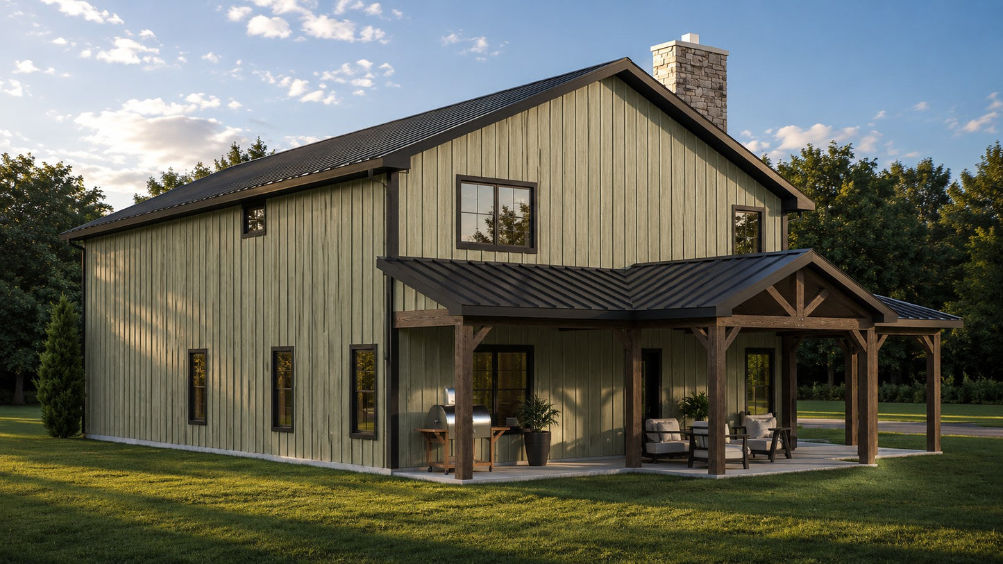 BG-20125 Tina Barndominium House Plan