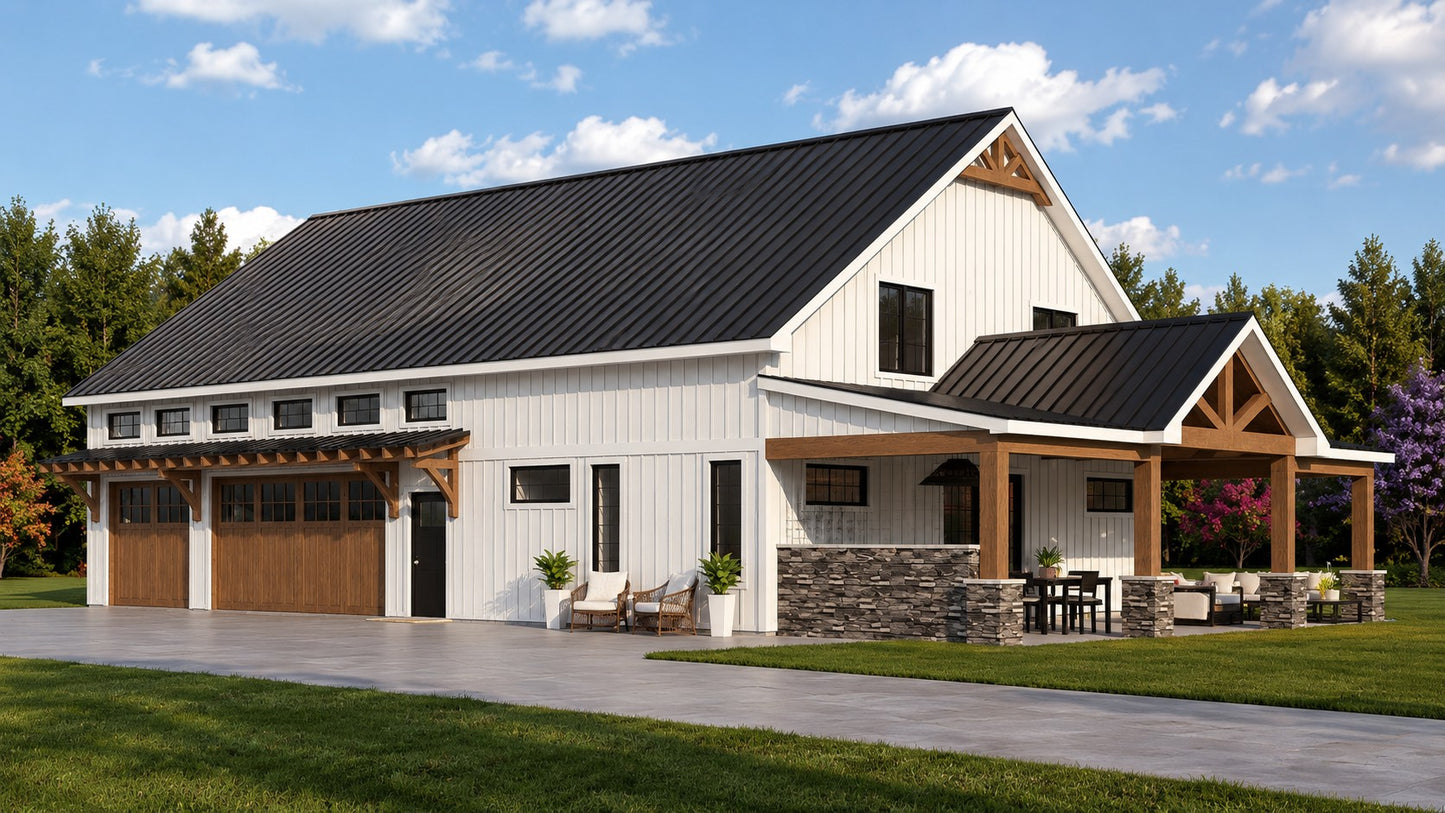 BG-20126 Carson Barndominium House Plan