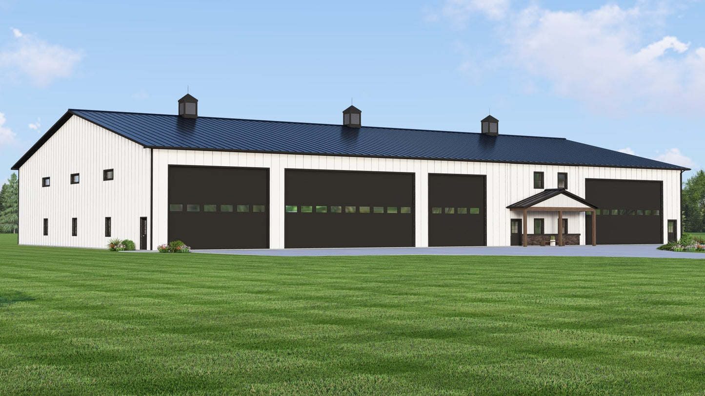 BG-20127 Adler barndominium exterior rendering