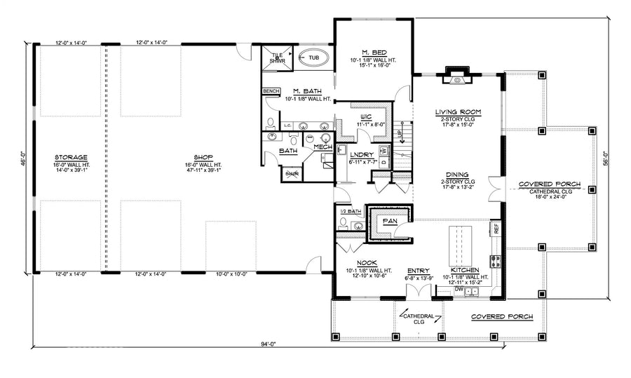 BG-20128 Ansel barndominium floor plan