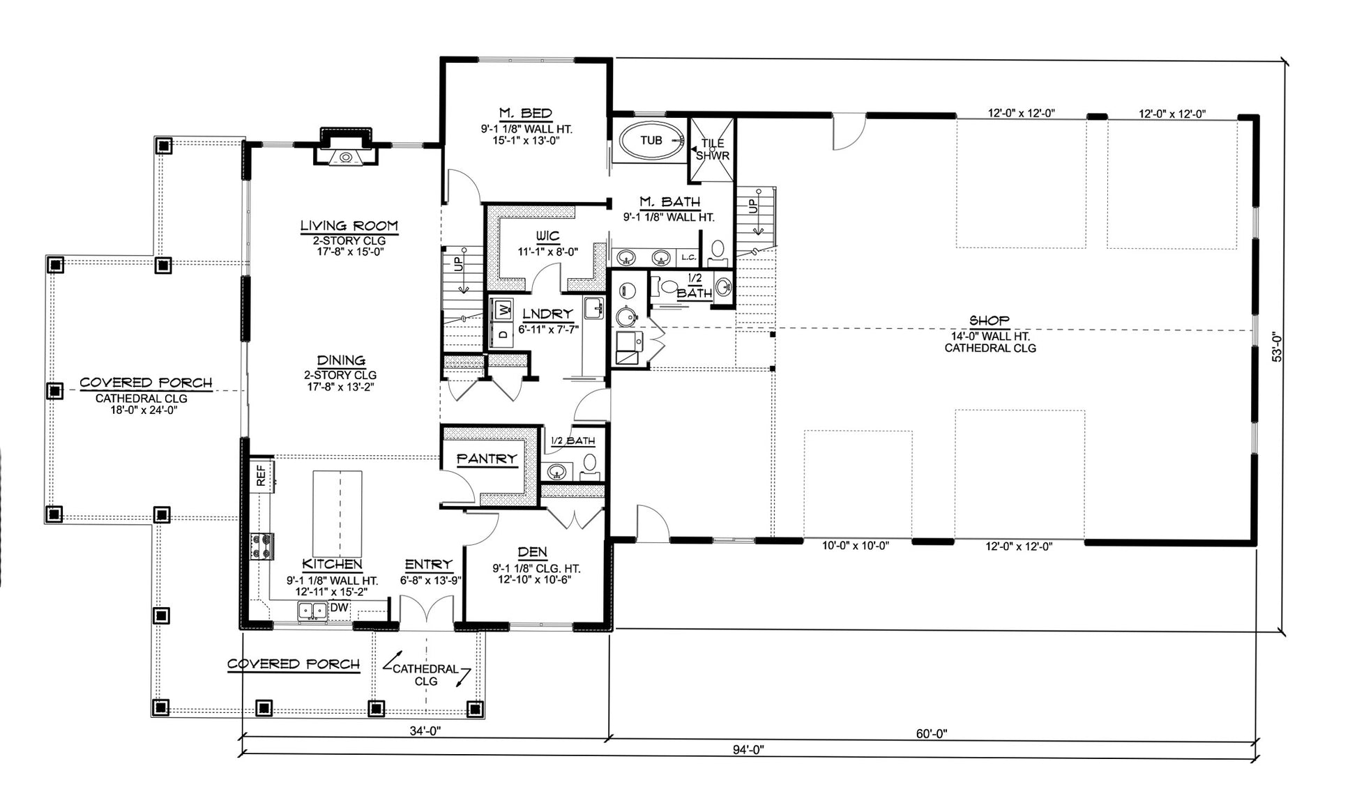 BG-20129 Bodie barndominium floor plan
