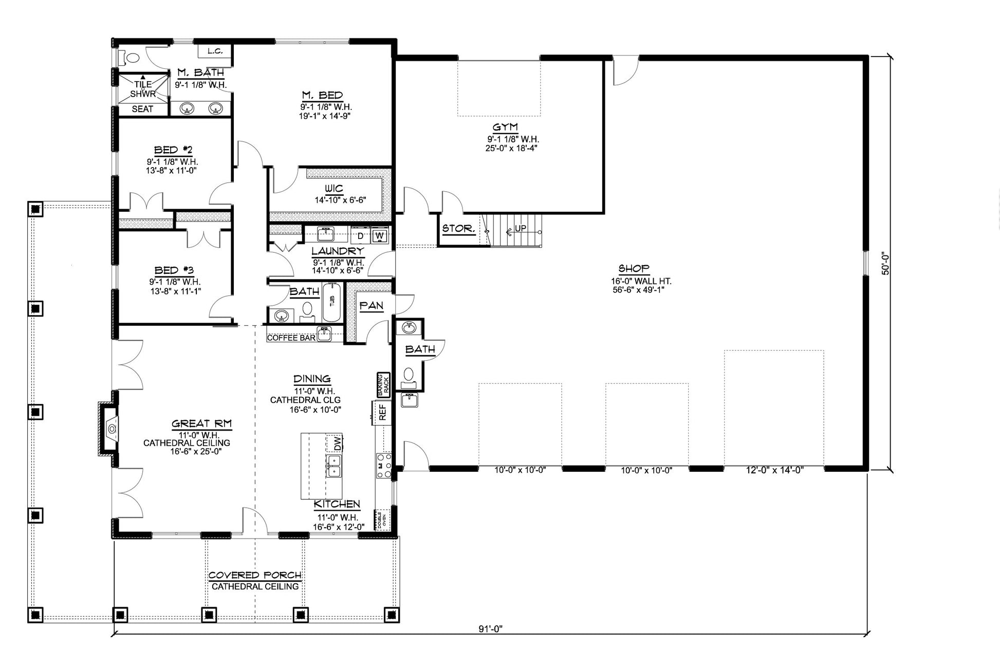 BG-20130 Cyrus barndominium floor plan