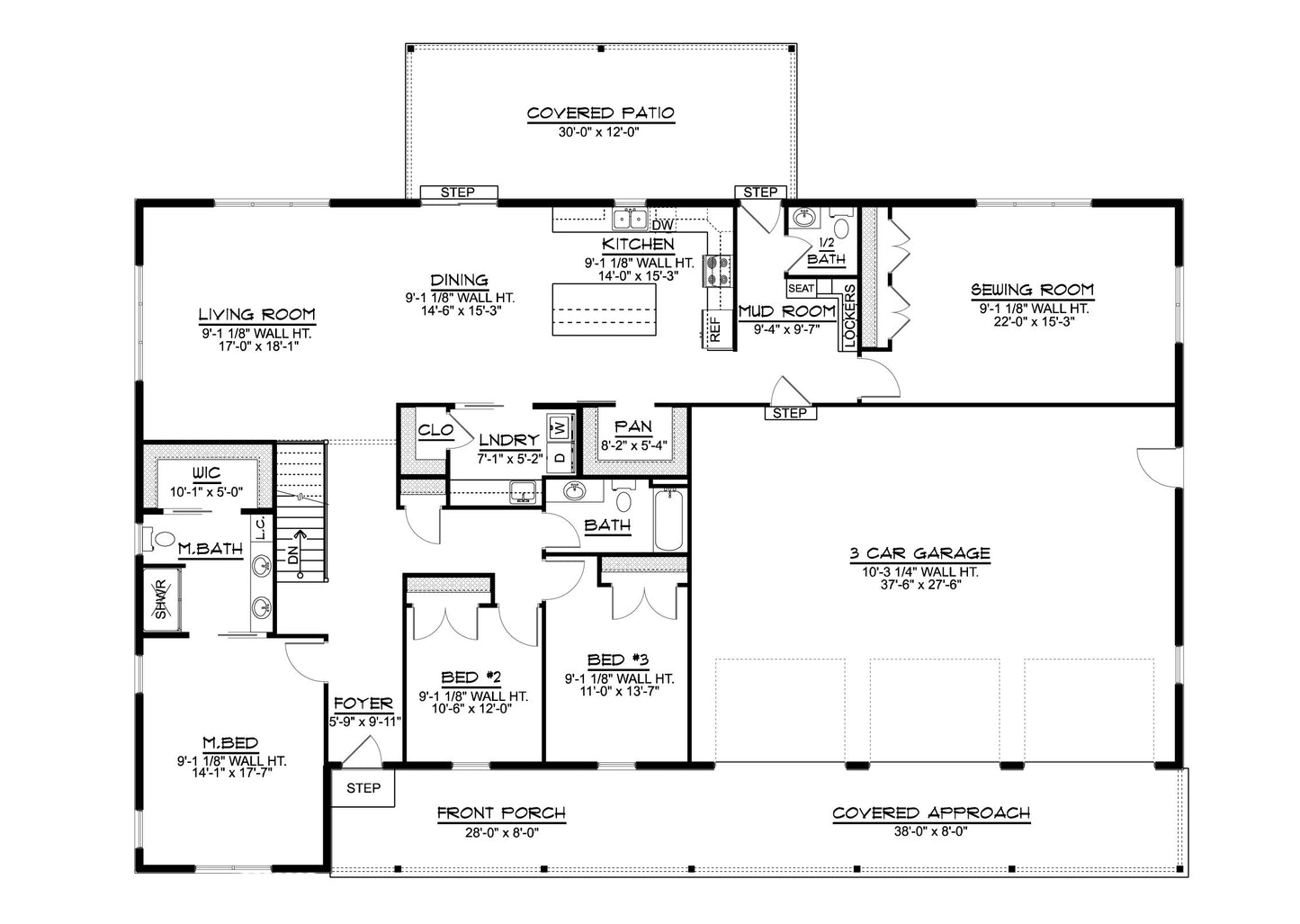 BG-20132 Georgia barndominium floor plan