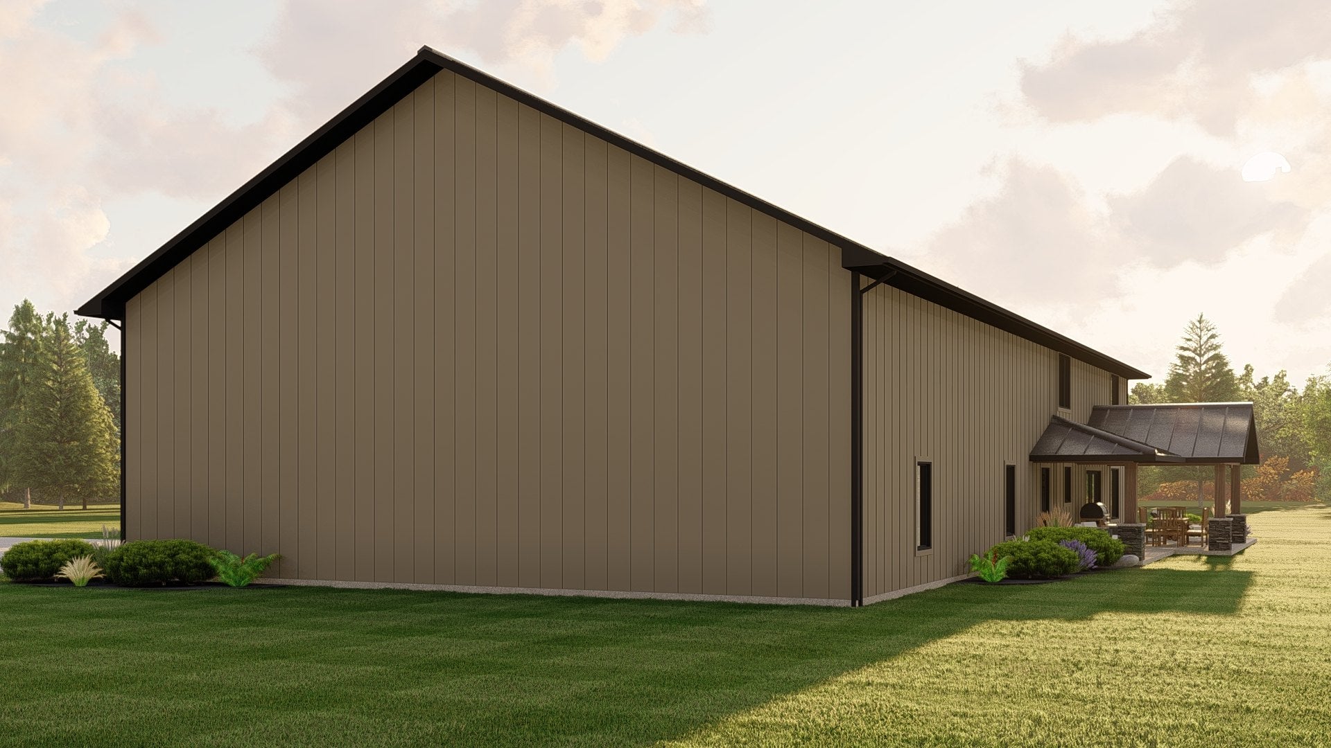BG-20134 Imogen barndominium exterior rendering