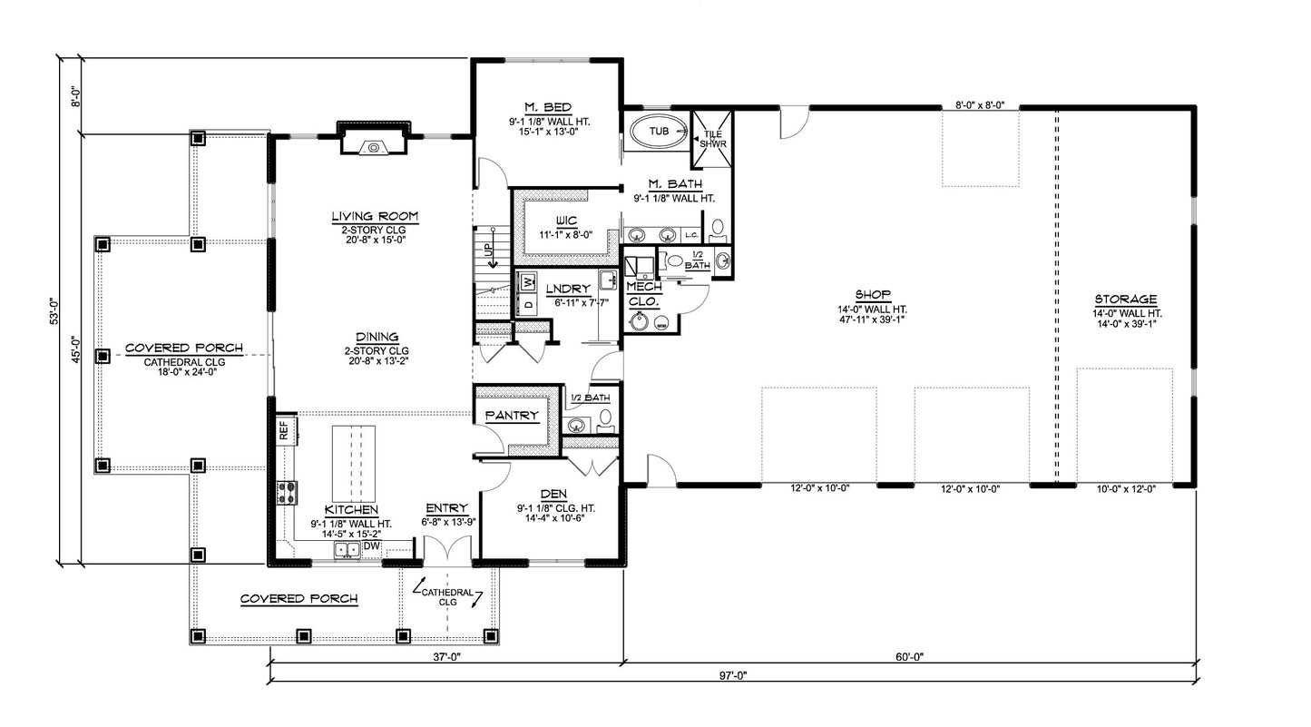 BG-20137 Lyla barndominium floor plan