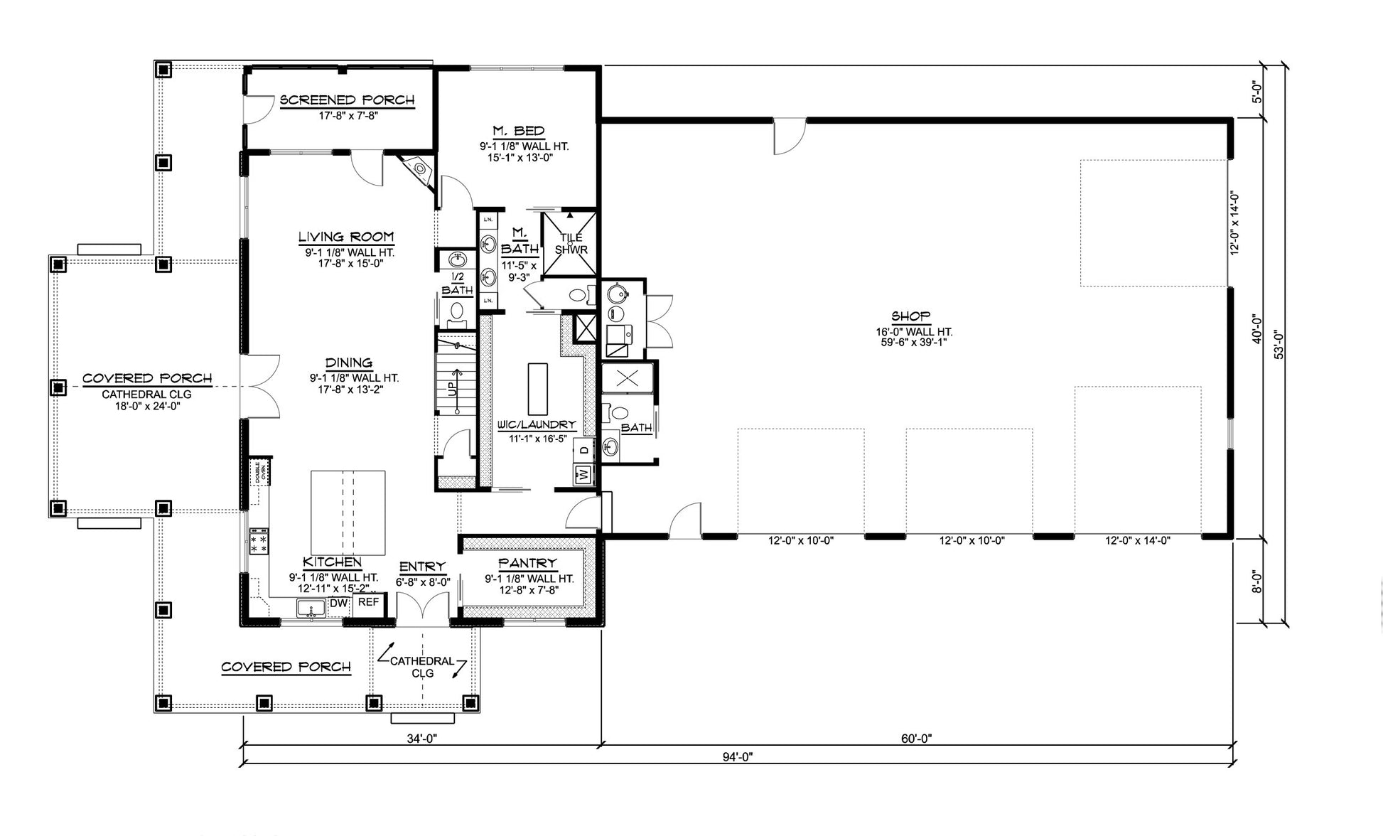 BG-20138 Milo barndominium floor plan