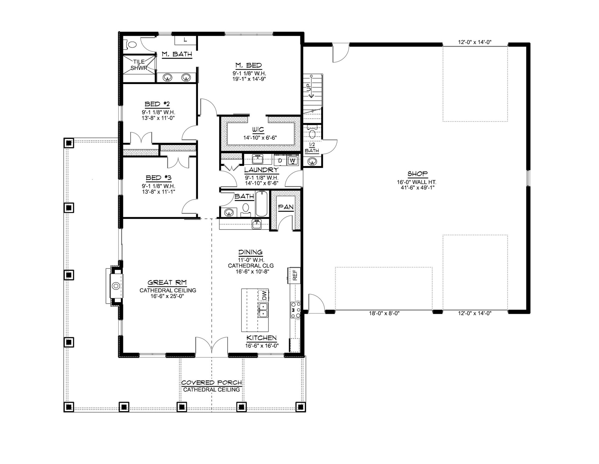 BG-20140 Oliver barndominium floor plan
