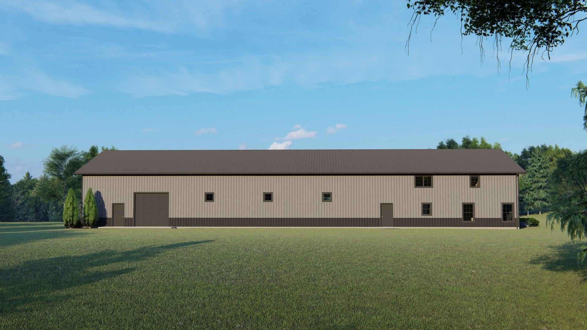 BG-20141 Pearson barndominium exterior rendering