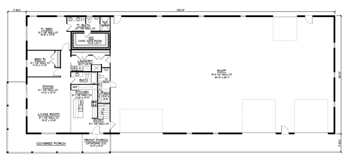 BG-20141 Pearson barndominium floor plan