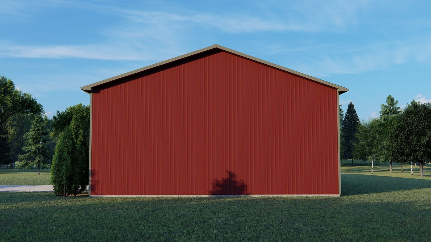 BG-20142 Piper barndominium exterior rendering