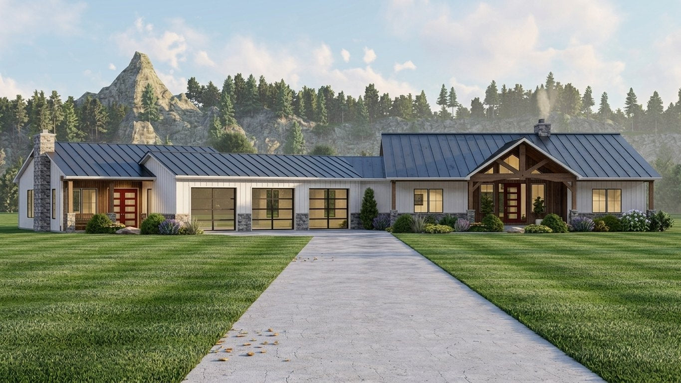 BG-20145 Sloane barndominium exterior rendering