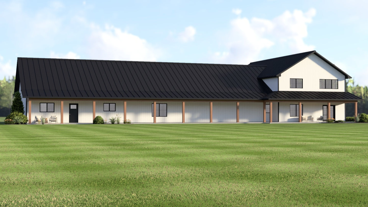 BG-20146 Thea barndominium exterior rendering