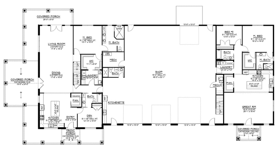 BG-20148 Winnie barndominium floor plan