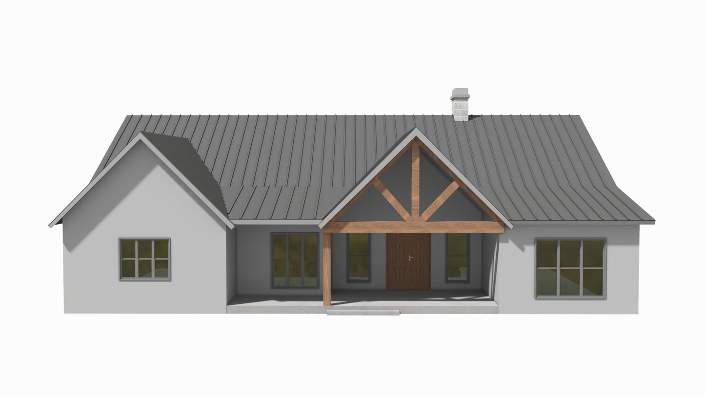 BP-2001-J Josiah Barndominium House Plan