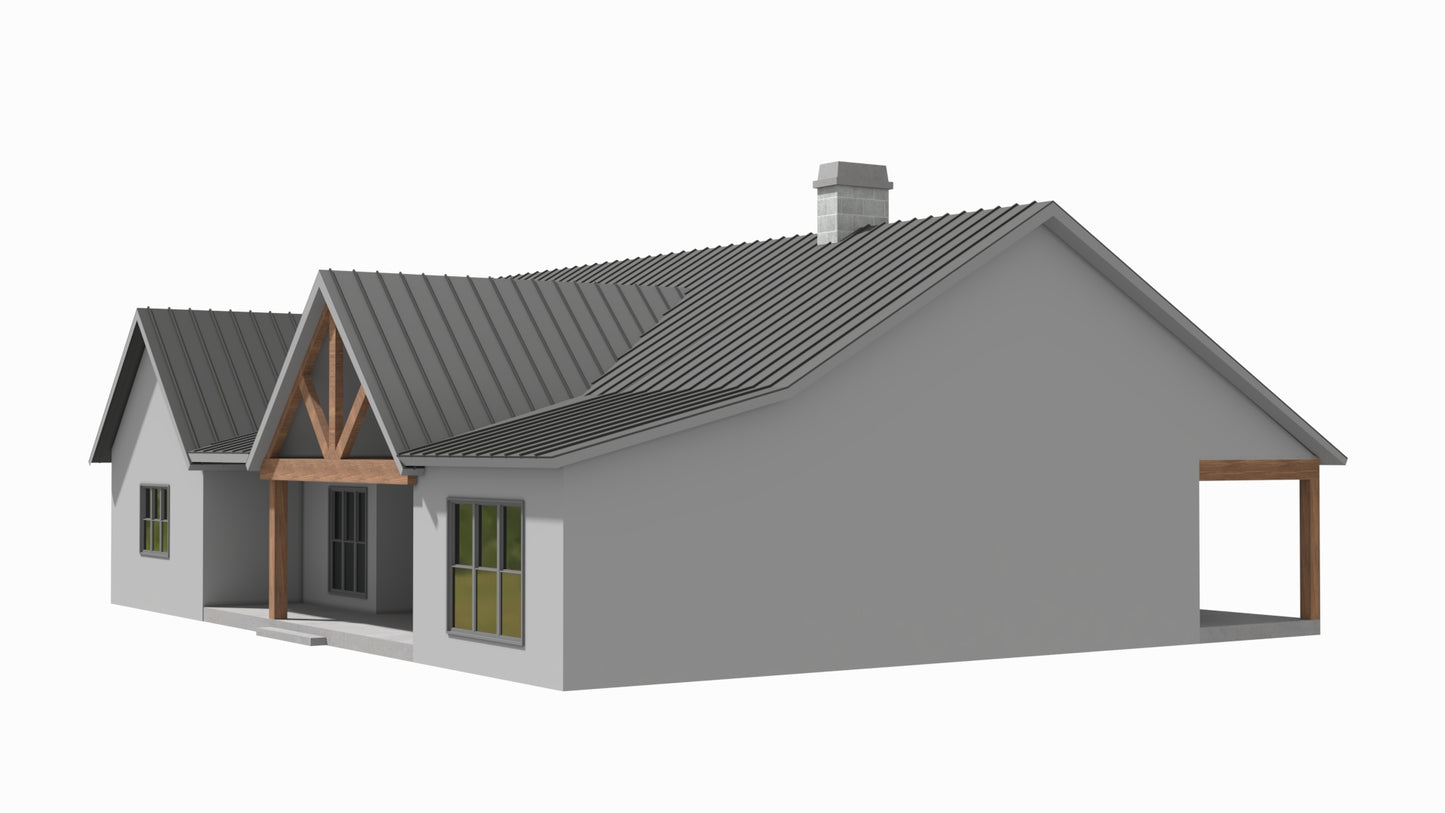 BP-2001-J Josiah Barndominium House Plan