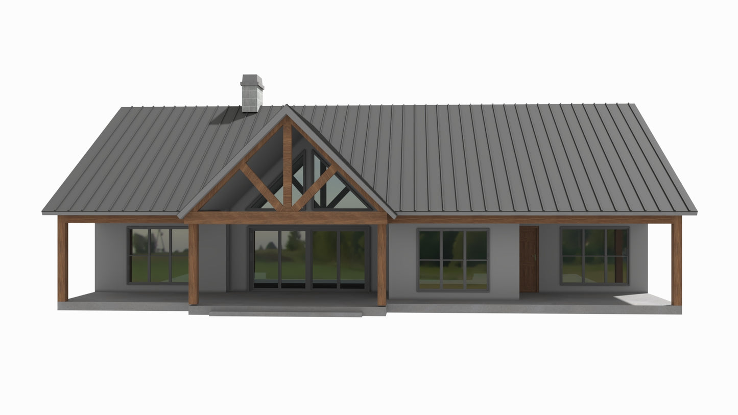 BP-2001-J Josiah Barndominium House Plan