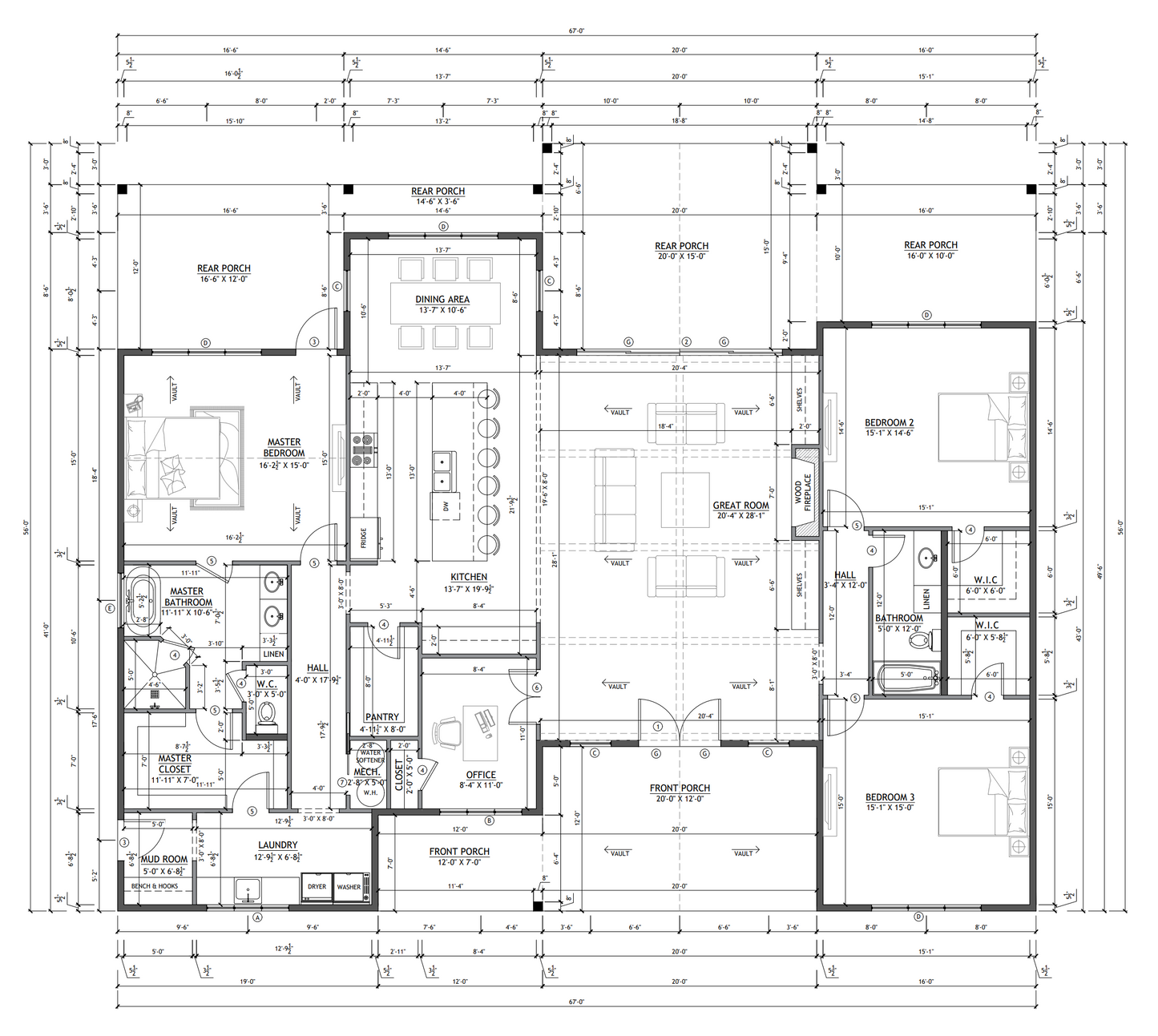 BP-2001-J Josiah Barndominium House Plan