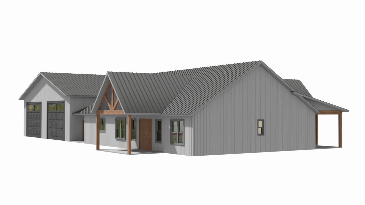 BP-2001-K Kerry Barndominium House Plan