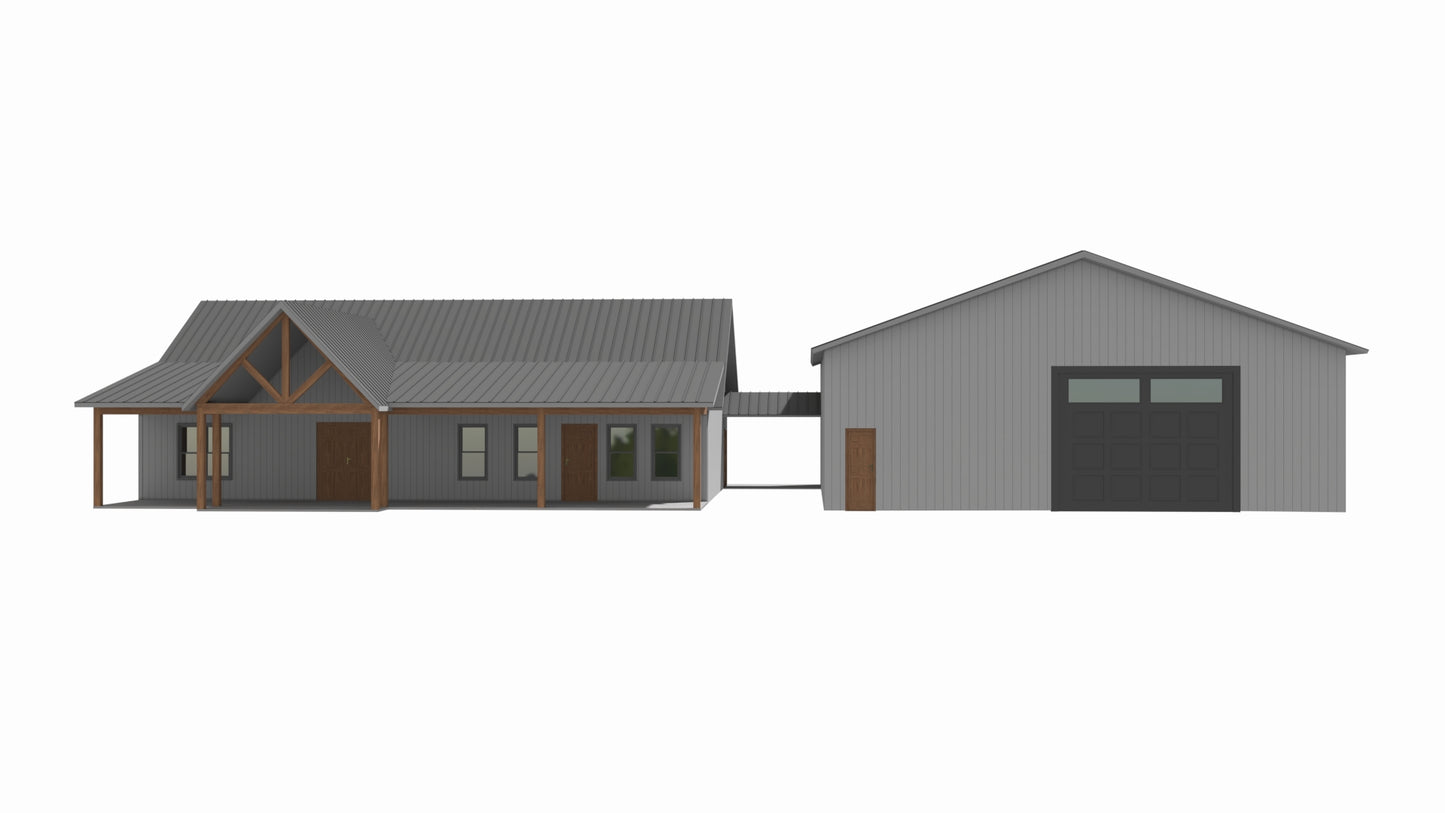 BP-2001-K Kerry Barndominium House Plan