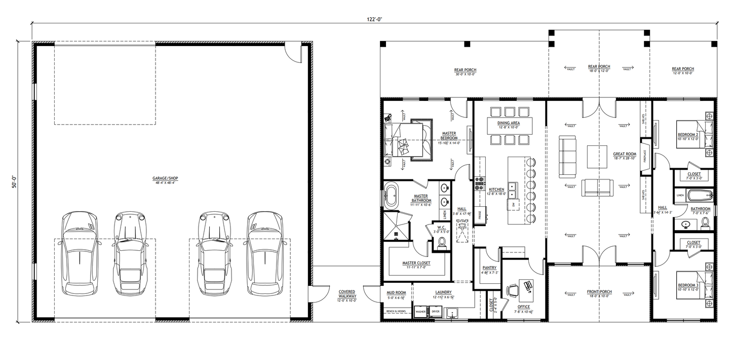 BP-2001-K Kerry Barndominium House Plan