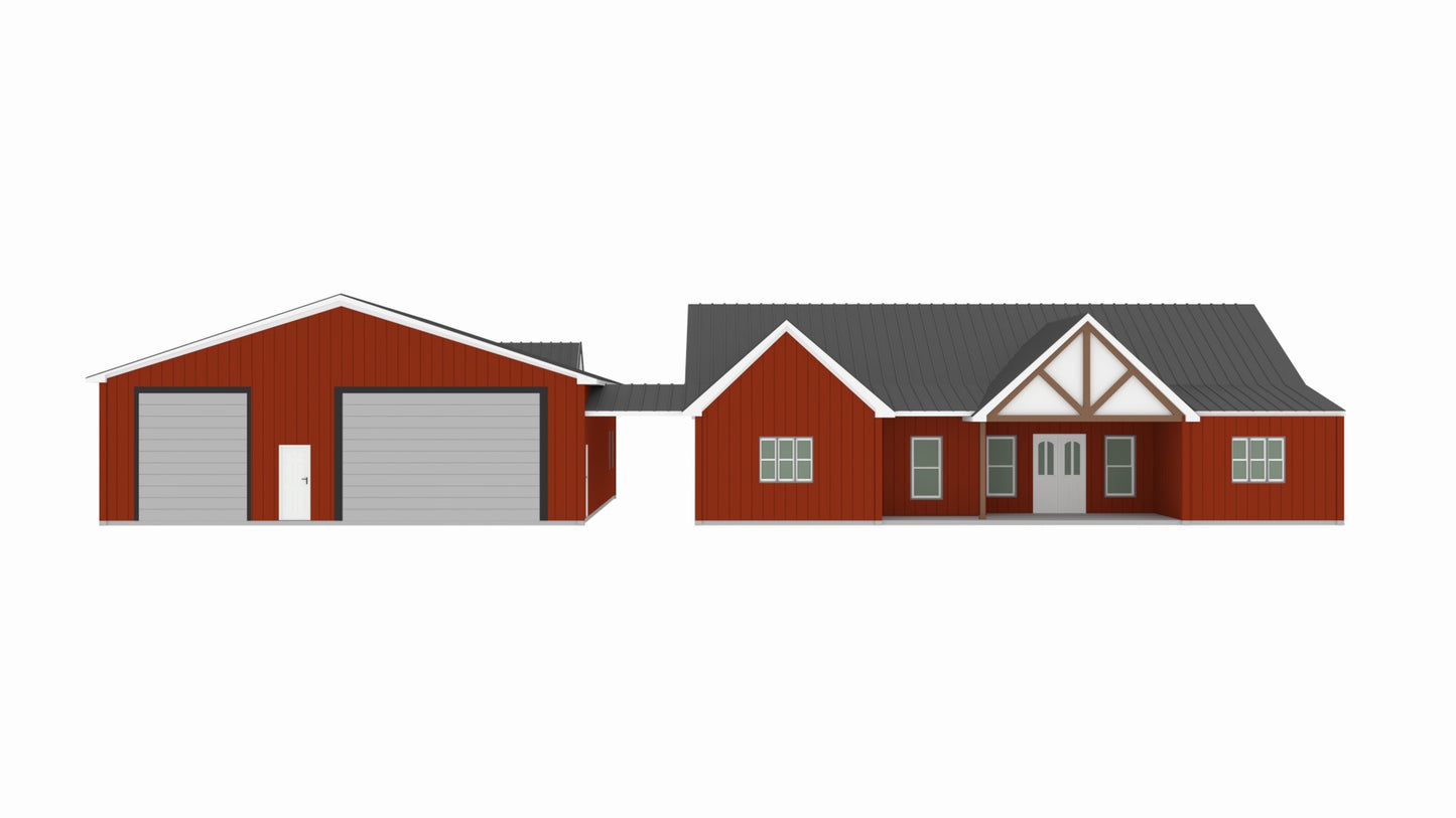 BP-2001-R Robert Barndominium House Plan