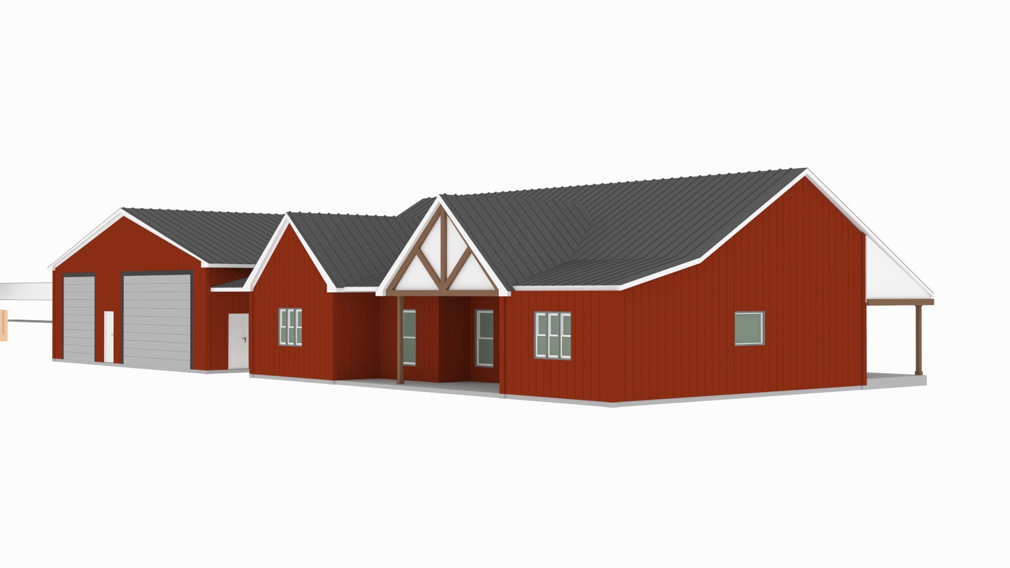 BP-2001-R Robert Barndominium House Plan