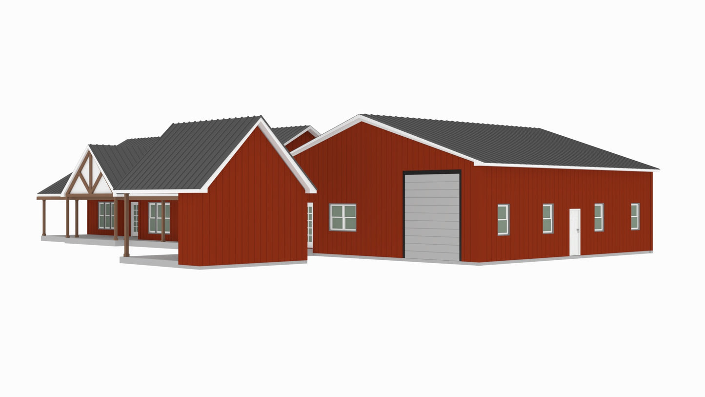 BP-2001-R Robert Barndominium House Plan