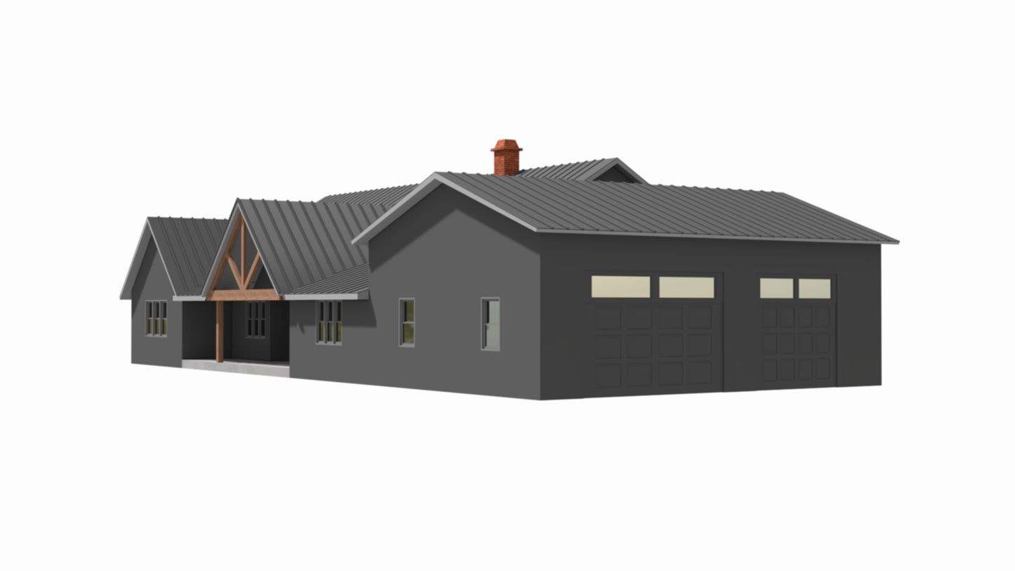 BP-2001-T Trevor Barndominium House Plan