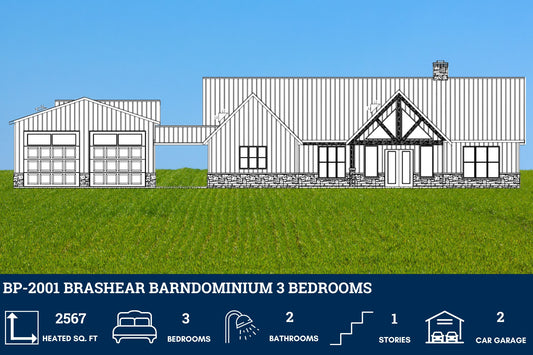 BP-2001 Brashear Barndominium House Plans