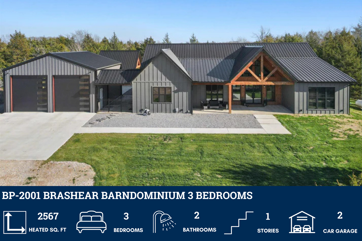 BP-2001 Brashear Barndominium House Plans