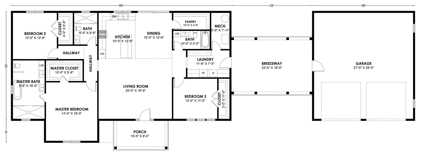 BRZ-30035 Barndominium House Plan