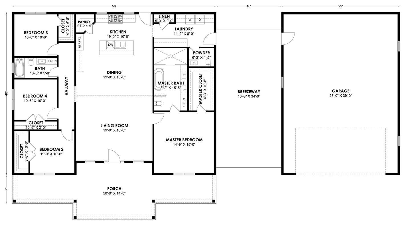 BRZ-30037 Barndominium House Plan