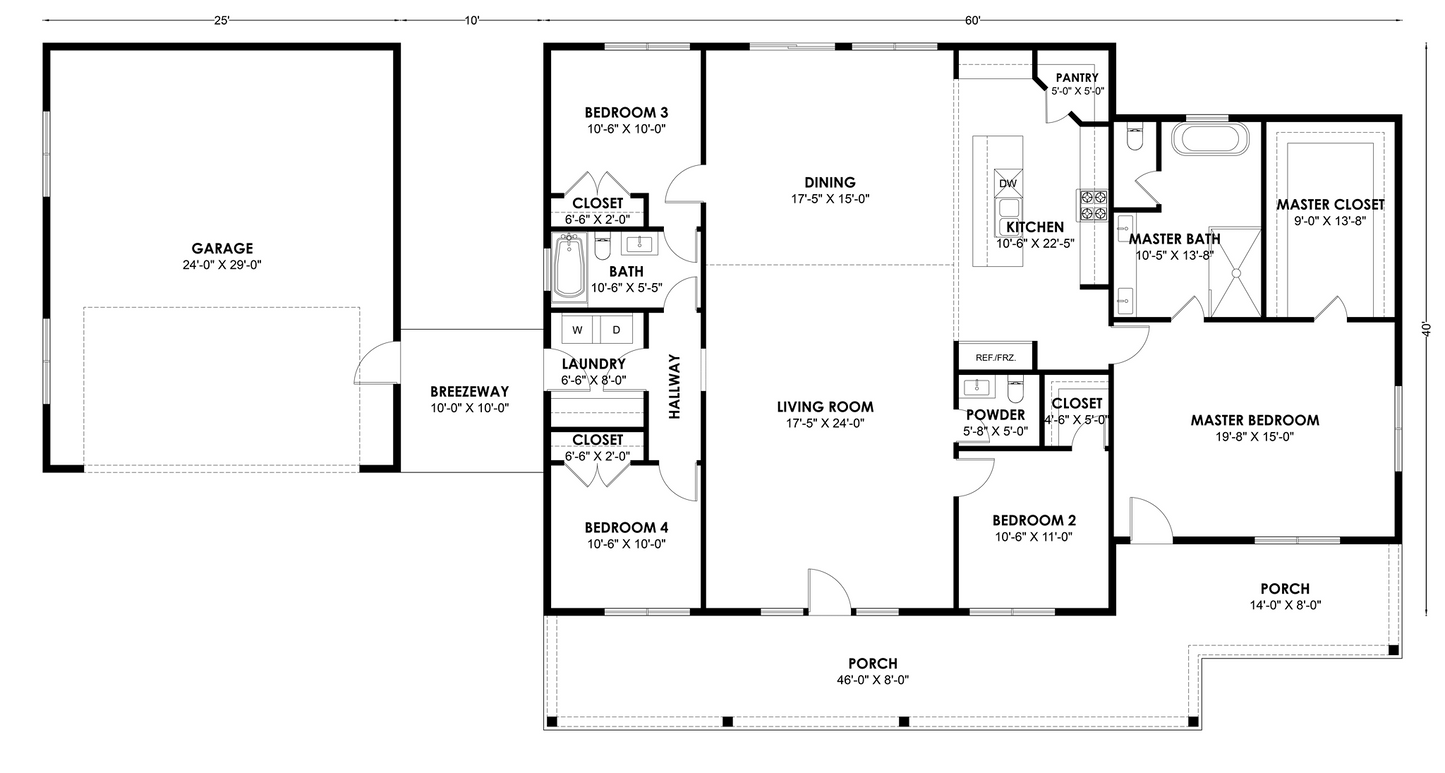 BRZ-30039 Barndominium House Plan