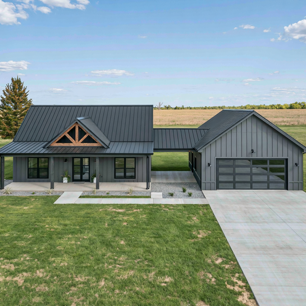 BRZ-30040 Barndominium House Plan