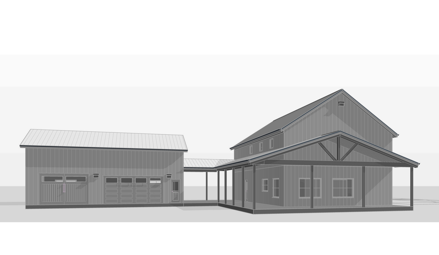 BRZ-30043 Allison Barndominium House Plan