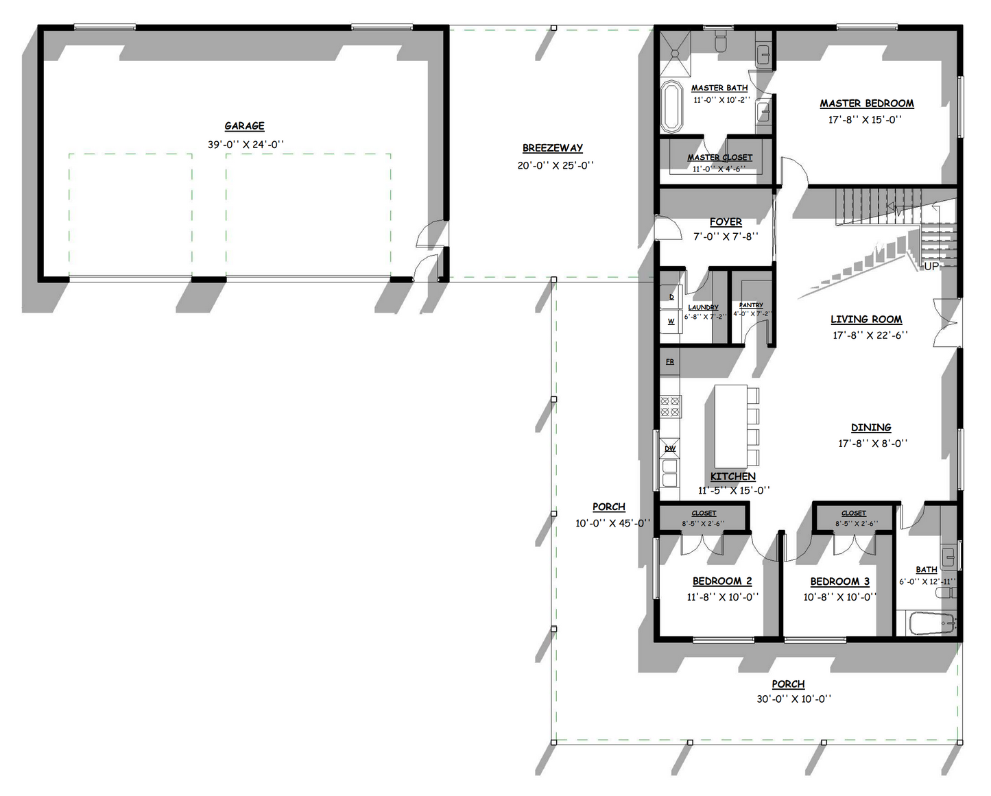 BRZ-30043 Allison Barndominium House Plan
