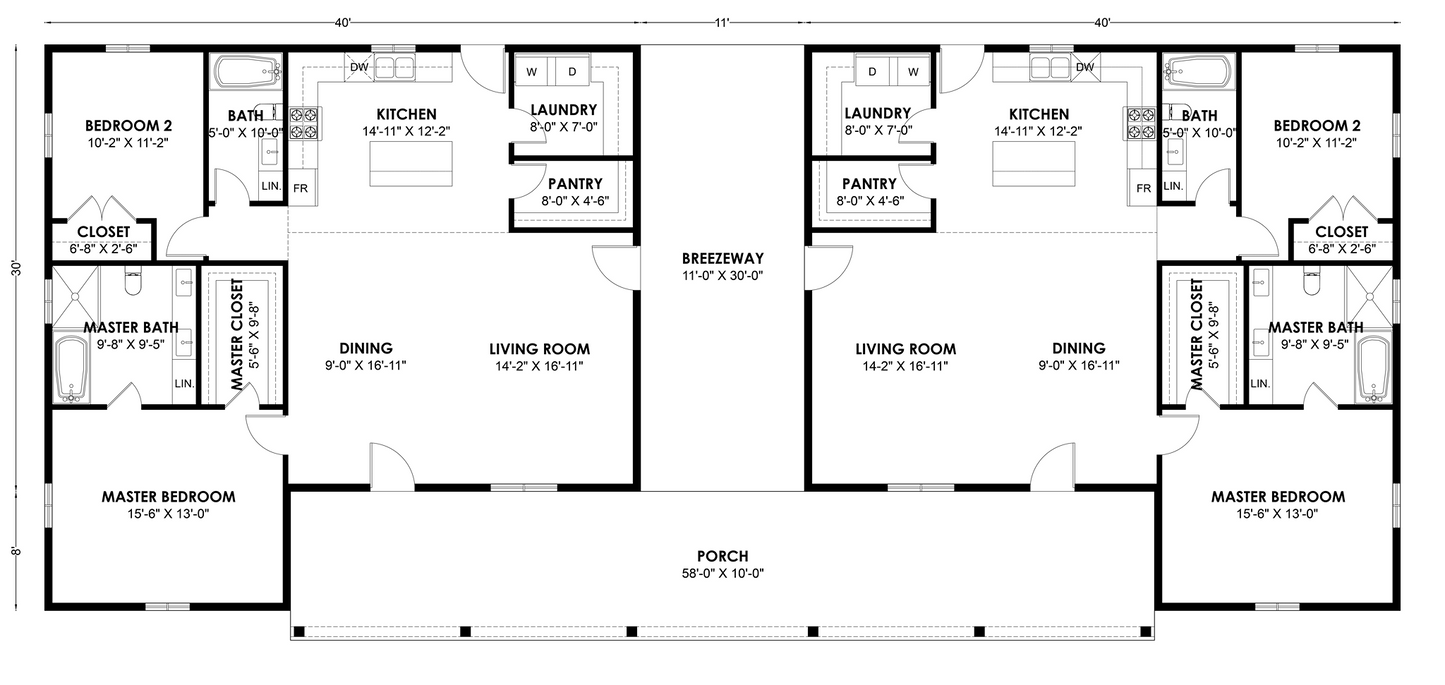 BRZ-30045 Barndominium House Plan