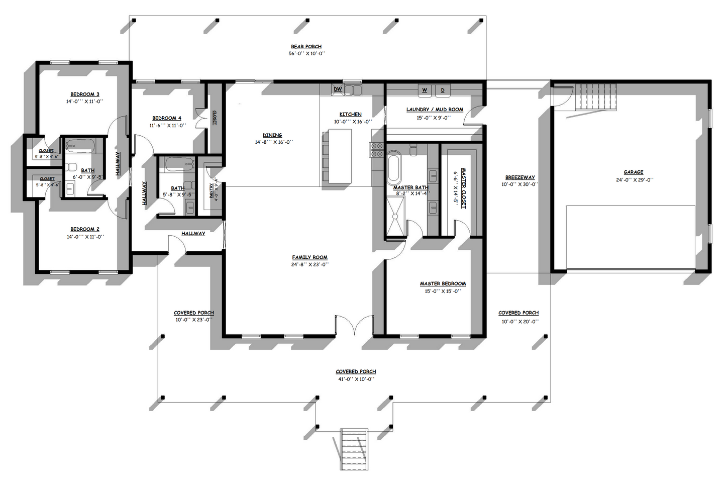 BRZ-30046 Gavin Barndominium House Plan