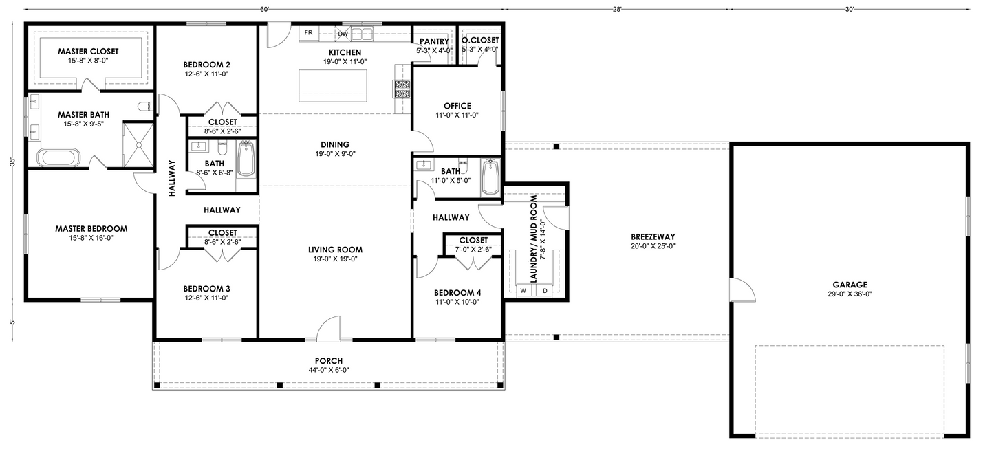 BRZ-30061 Barndominium House Plan