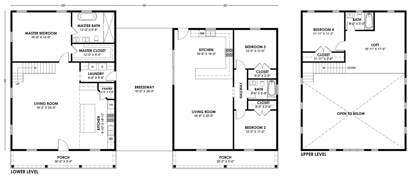BRZ-30066 Barndominium House Plan