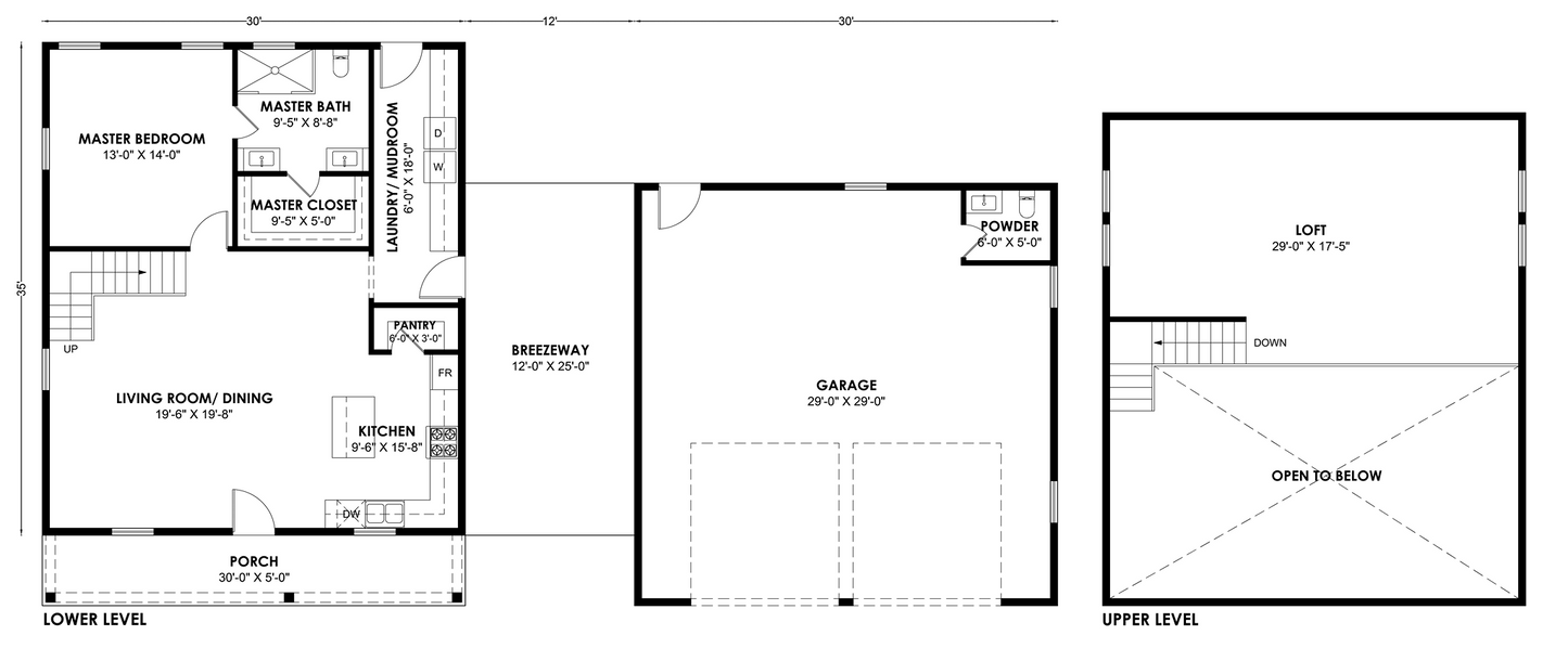 BRZ-30077 Barndominium House Plan