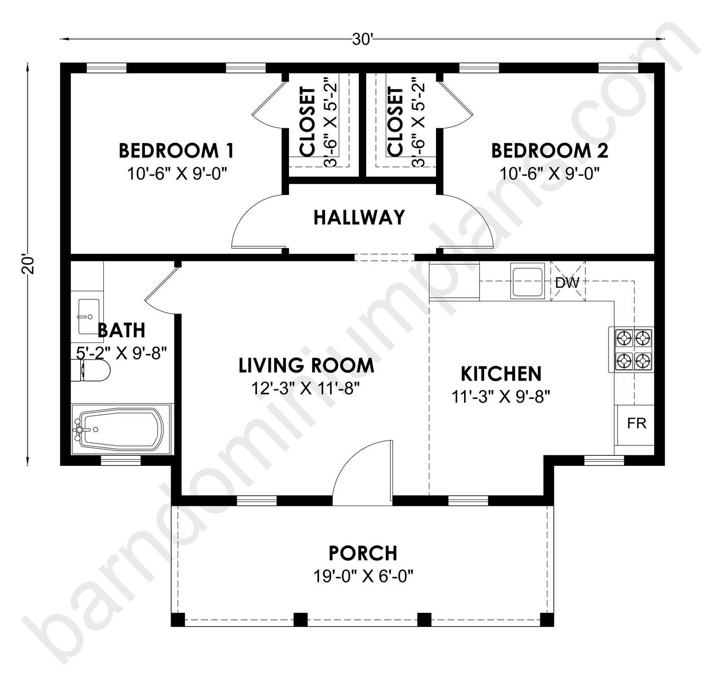 CB-10011 Barndominium House Plan