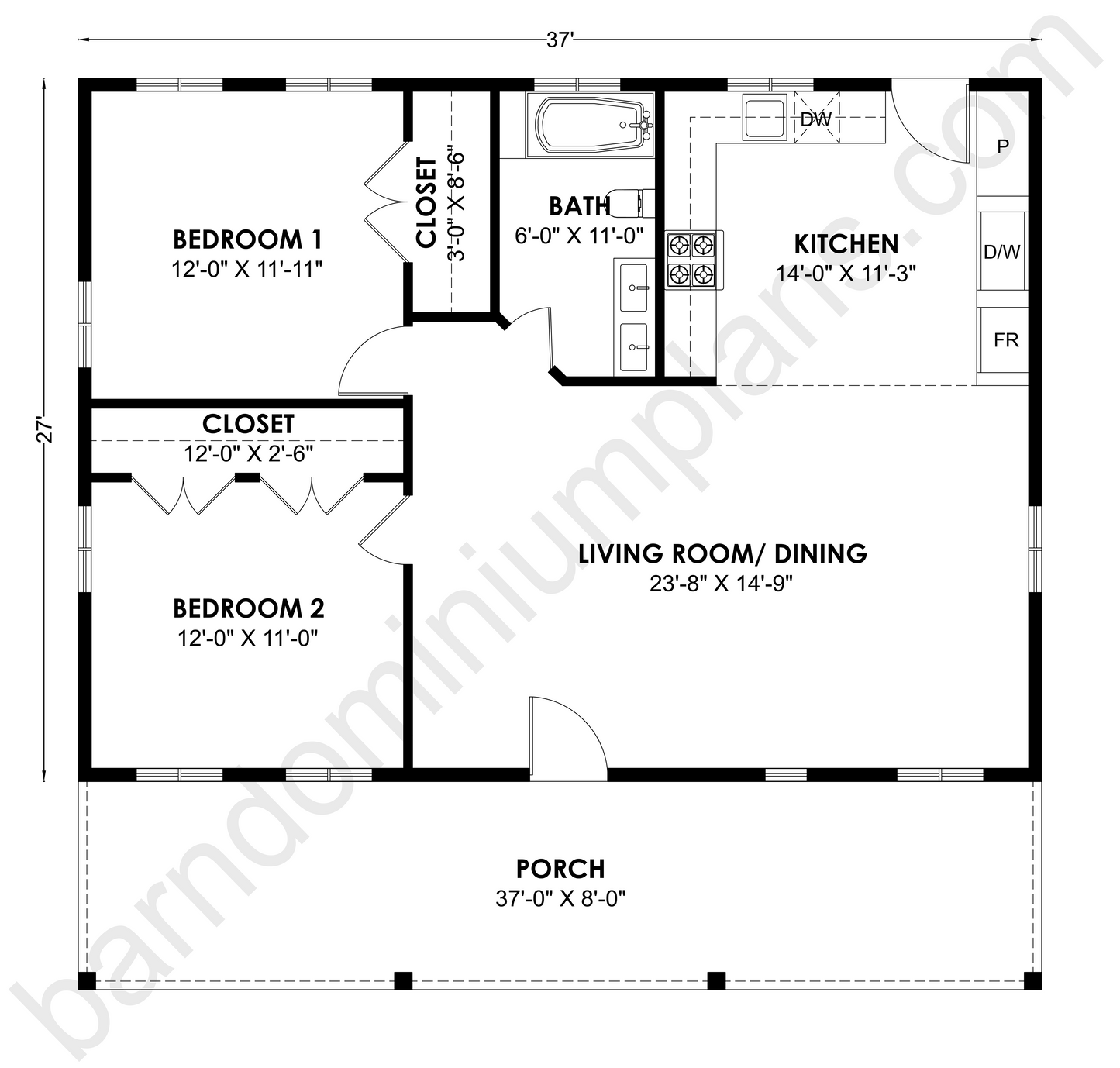 CB-10015 Barndominium House Plan