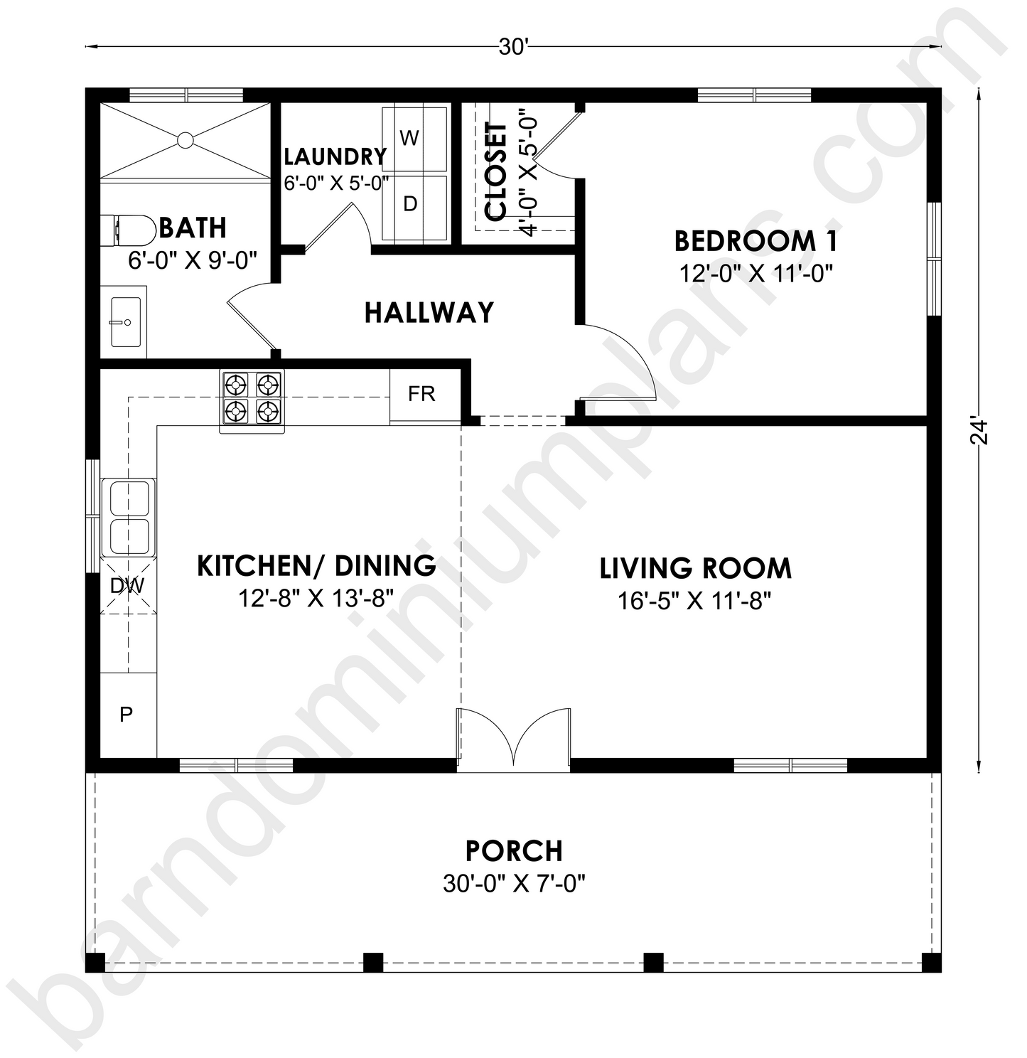 CB-10016 Barndominium House Plan